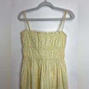 COCO SHOP Yellow Floral Sundress